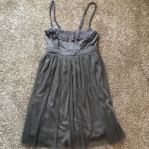 Grey tulle mini dress